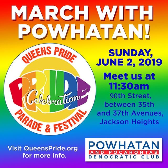 Join us today at #queenspride at our new location, 35-50 90th Street, Jackson Heights at 11:30am!