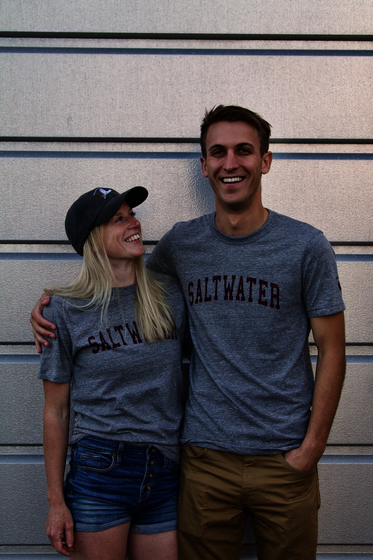 SALTWATER Crewneck Tee Shirt in Eco Grey