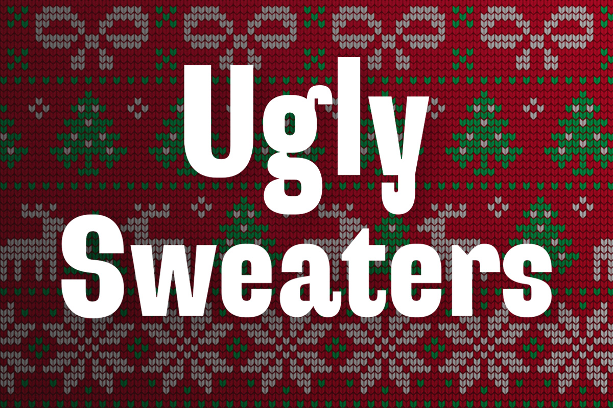 A Face/Sweater Only a Mother Could Love: The Ultimate Ugly Christmas Sweater Party