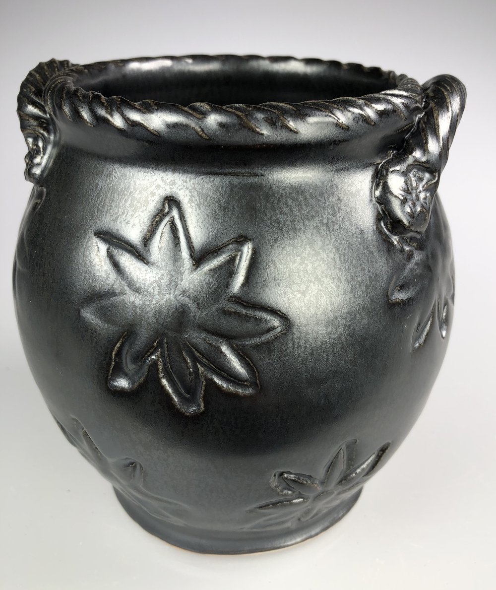 Large Scalloped Fruit Bowl, Black Sunflower — Rosehill Design By Maddy  Fraioli