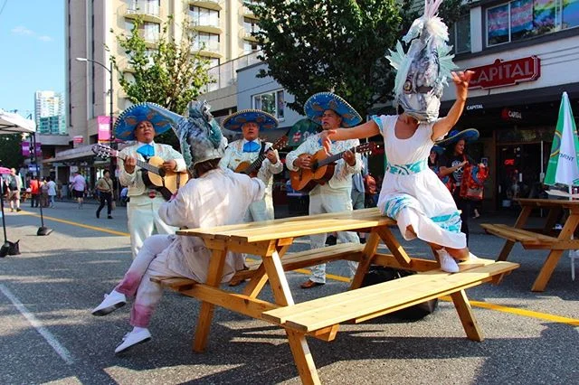 HOLY MACKEREL! Our @cirquedusoleil #LUZIA team is flipping their fins in Vancouver for #VancouverPride.
&bull;
&bull;
&bull;
&bull;
#gaypride #vancouver #vancouverbc #pride #cirque #cirquedusoleil #luziacirquedusoleil #streetteam #gay #lgbtq #mariach