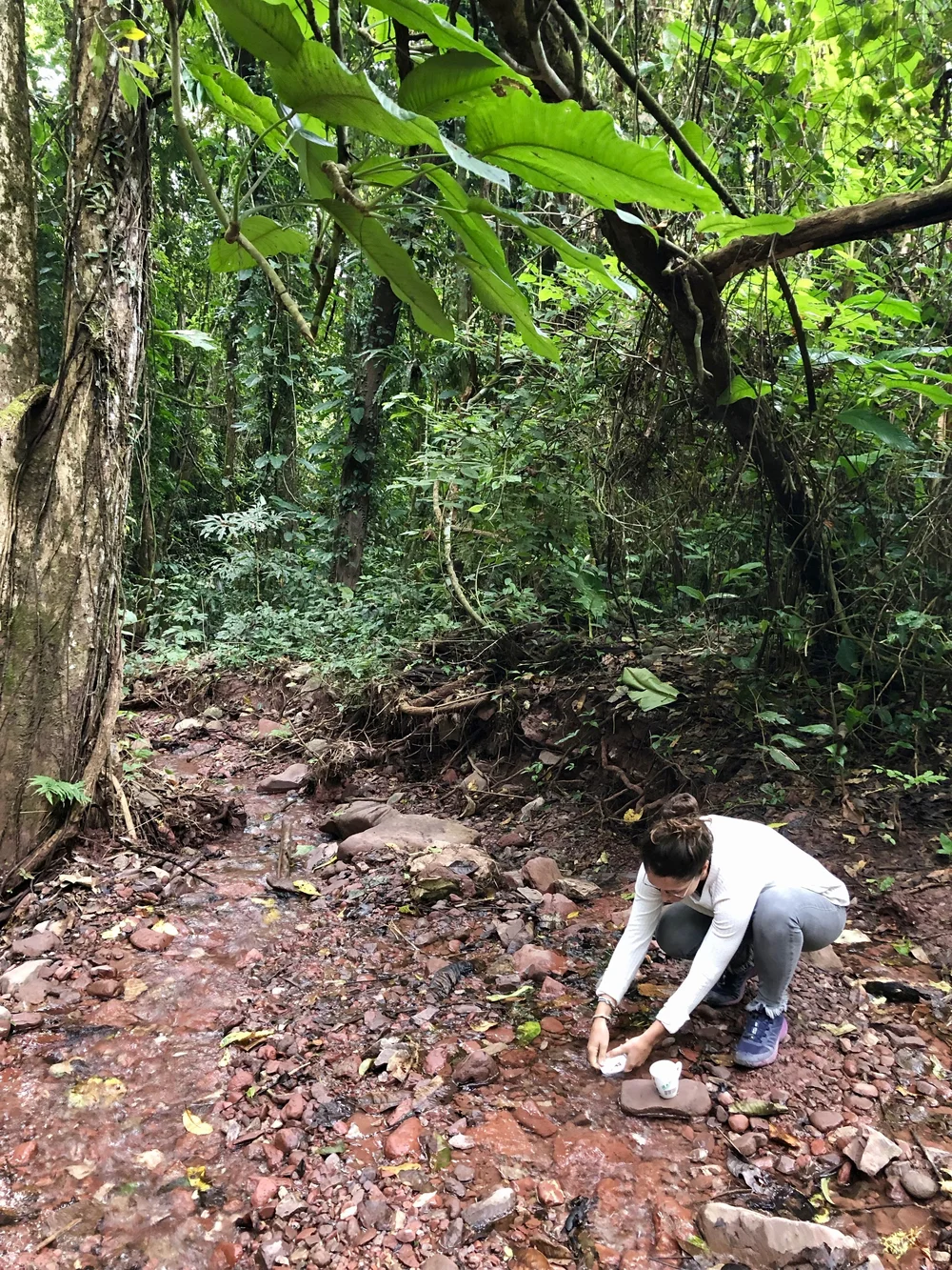 Vaisselle dans la rivière