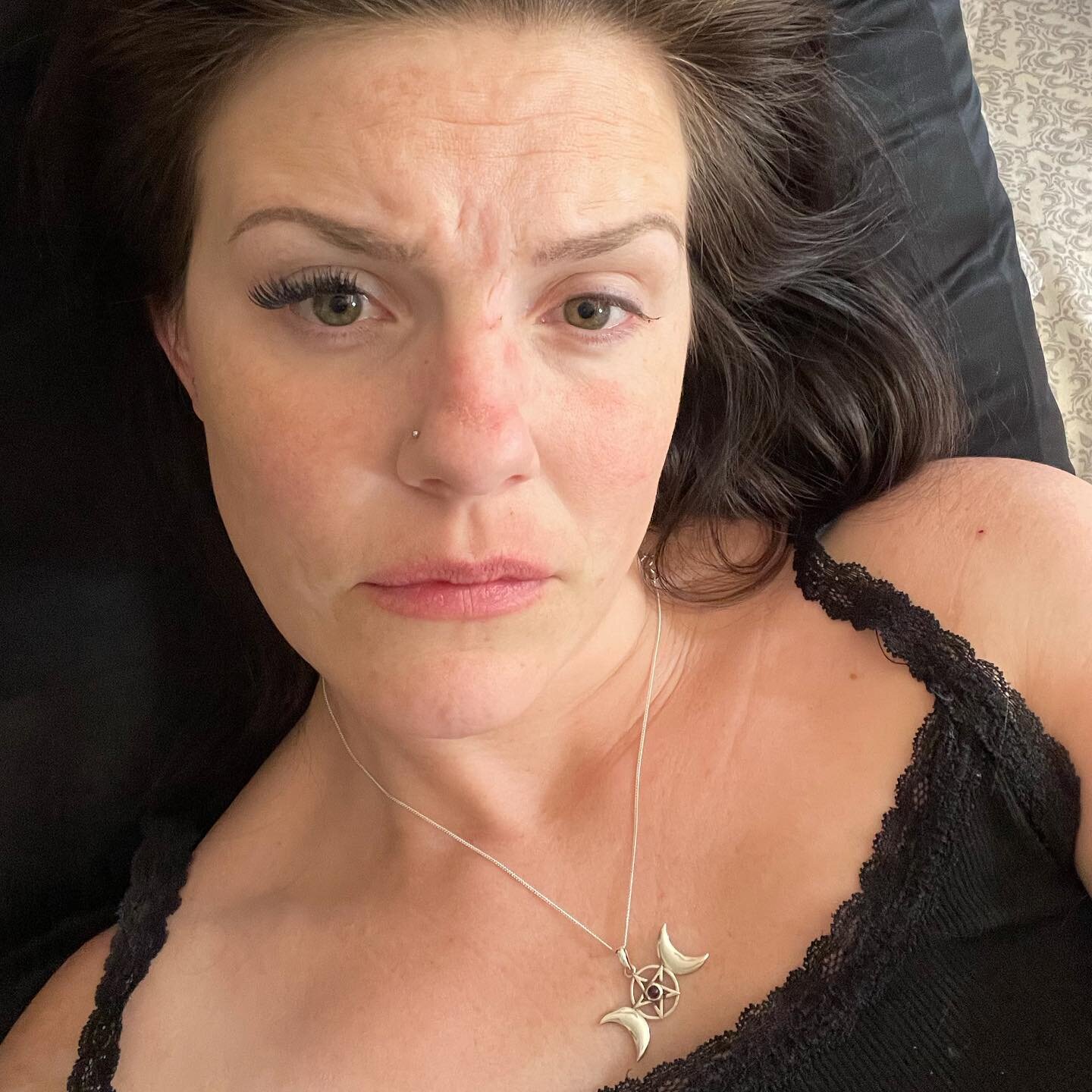 REALITY. I woke up like this. 🤣 But seriously, half my fake lashes missing (I cried a lot last night), wrinkles showing (I am 40, after all, and I&rsquo;ve lived a tough life), zero filter. I just started thinking- you know THIS is real. I&rsquo;ve 