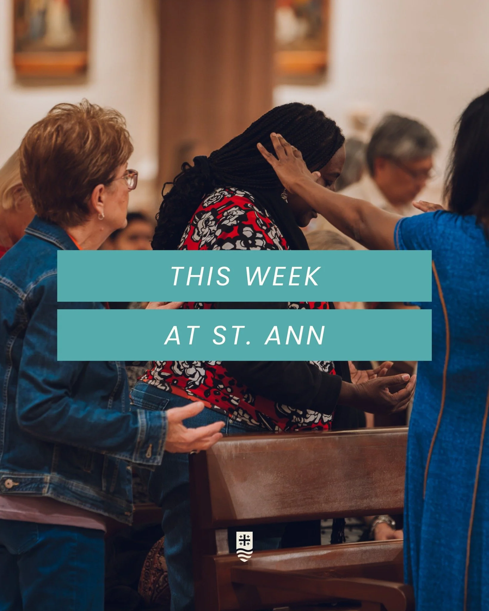 🗓 THIS WEEK AT ST. ANN 🗓

✔ Office Summer Hours
Monday through Thursday: 9-5 PM
Fridays: 9-12 PM until August 7

✔ Confessions cancelled: July 4, 18 &amp; 21
✔ As chandeliers continue to be installed throughout the week, all daily Masses and Confes