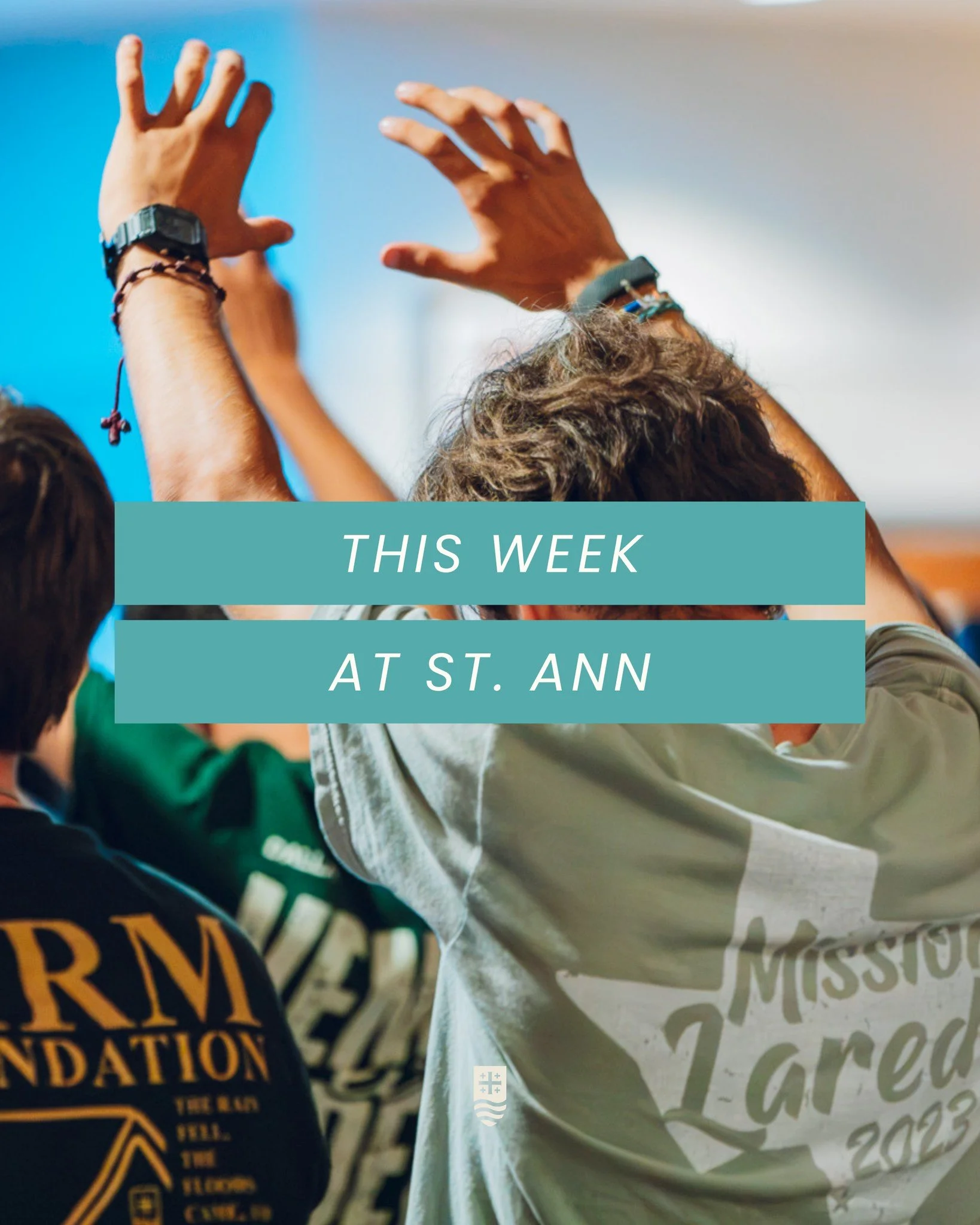 🗓 THIS WEEK AT ST. ANN 🗓

✔ Confessions cancelled: Tuesday, July 21

✔  SAYA Summer Sports Night
Tuesday, July 21 | 7&ndash;9 PM | Andy Brown West

✔ Children&rsquo;s Adoration
Friday, July 24 | 5:30-6 PM | Main Church

✔ St. Ann Feast Day - Venera