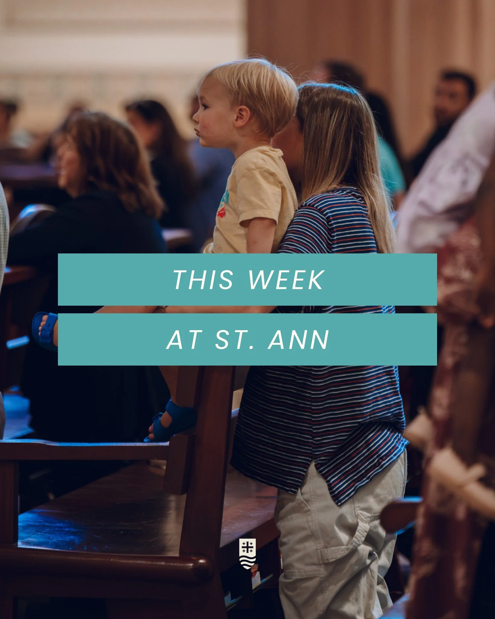 🗓 THIS WEEK AT ST. ANN 🗓

✔ Summer Office Hours
Monday through Thursday: 9-5 PM
Fridays: 9-12 PM until August 7

✔  Declare | Young Adults
Monday, July 27 | 7&ndash;9 PM | Main Church

✔  Register for Children's and Youth Ministry
🔗 stannym.com

✔