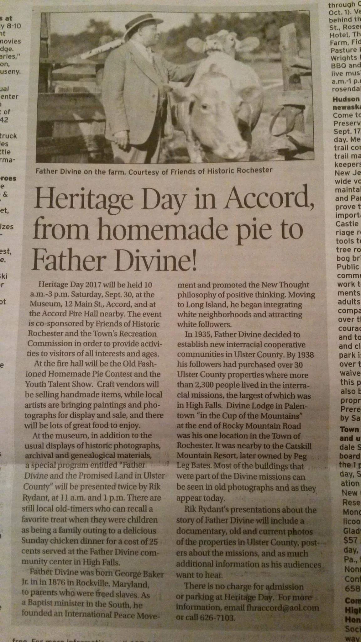 Heritage day in the BLue stone Press, 2017