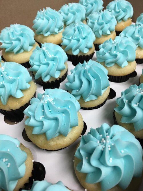 Mini Caissettes à Cupcakes - Baby Blue pcs/36