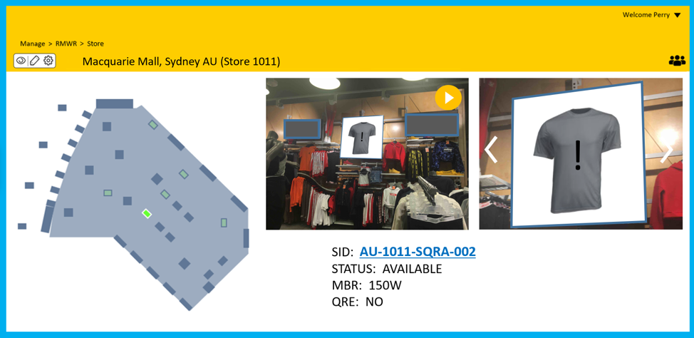 Examination of a Specific Marketing Surface at a Store Location