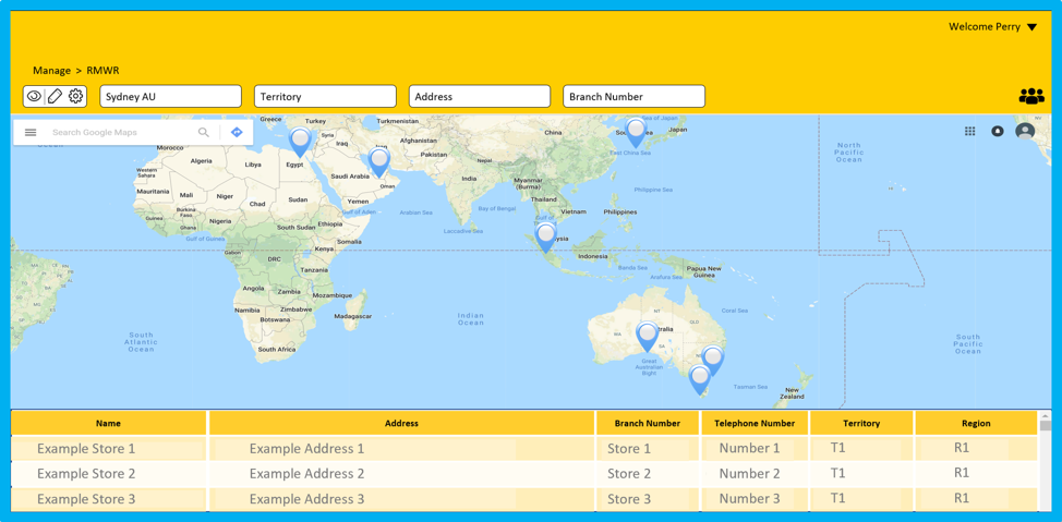 Identification of Physical Locations on a Map or Location Registry