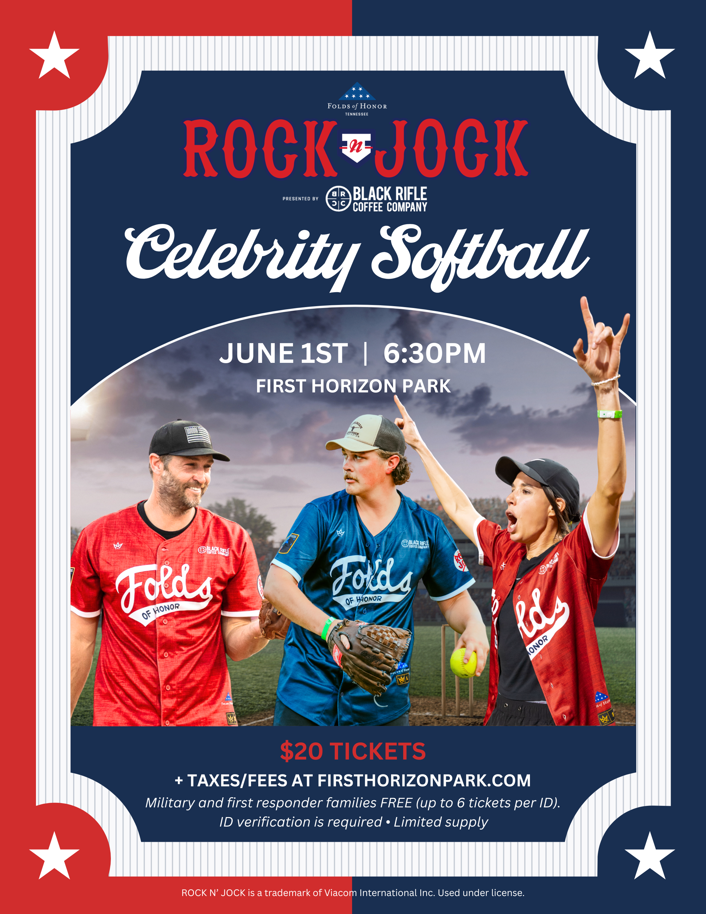 Rock N Jock Celebrity Softball: Presented by Black Rifle Coffee Company 