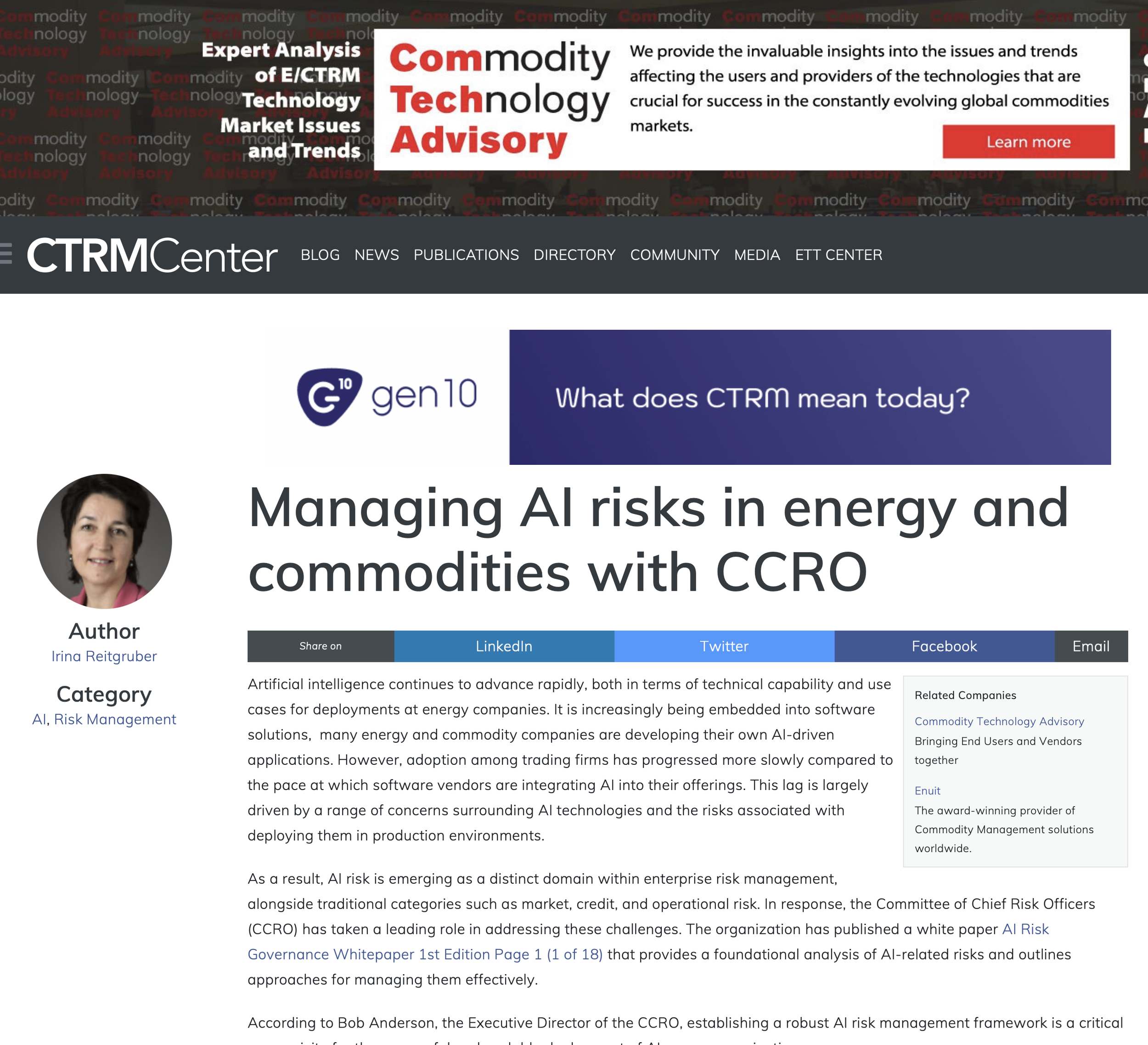AI Operationalization and Risk Governance