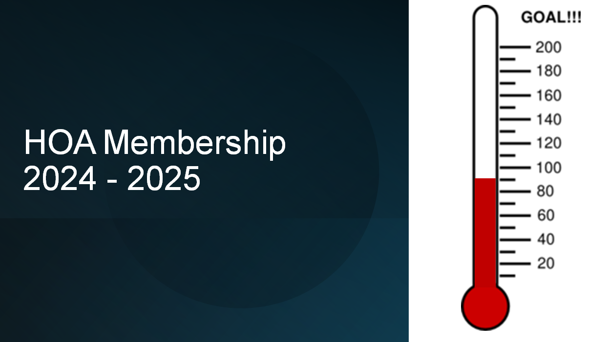 HOA Membership Drive ongoing