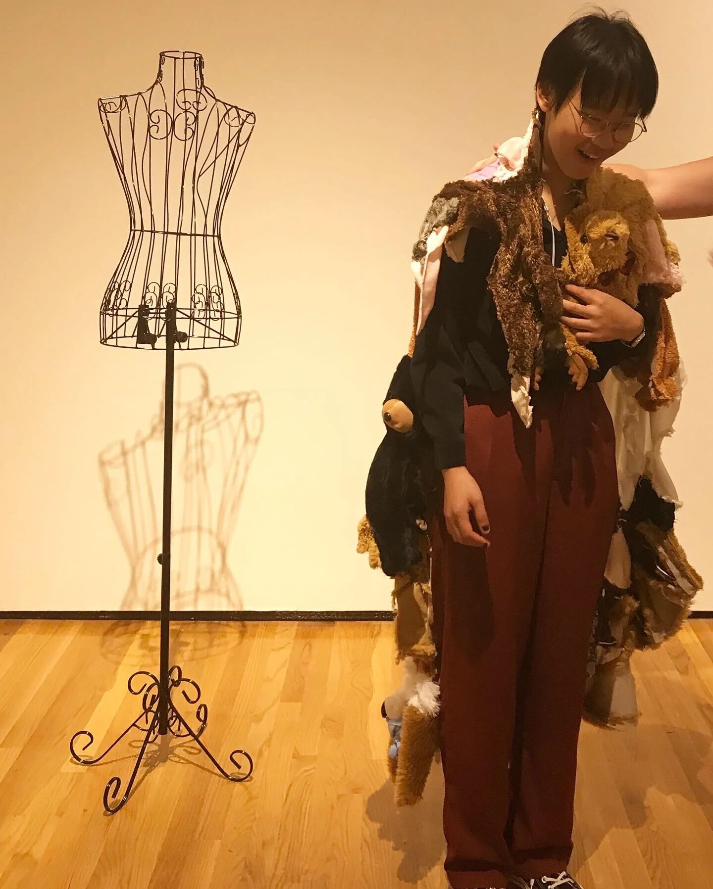  I wrapped the cloak around those who were interested, so each person would experience the comfort of a heavy guardian blanket. 