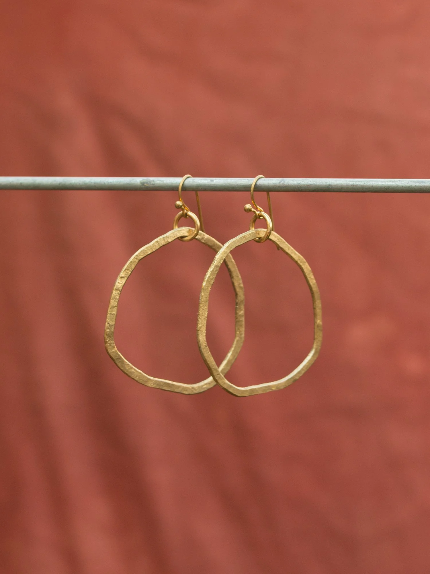 BRASS FLUX HOOPS (LAST PAIR)