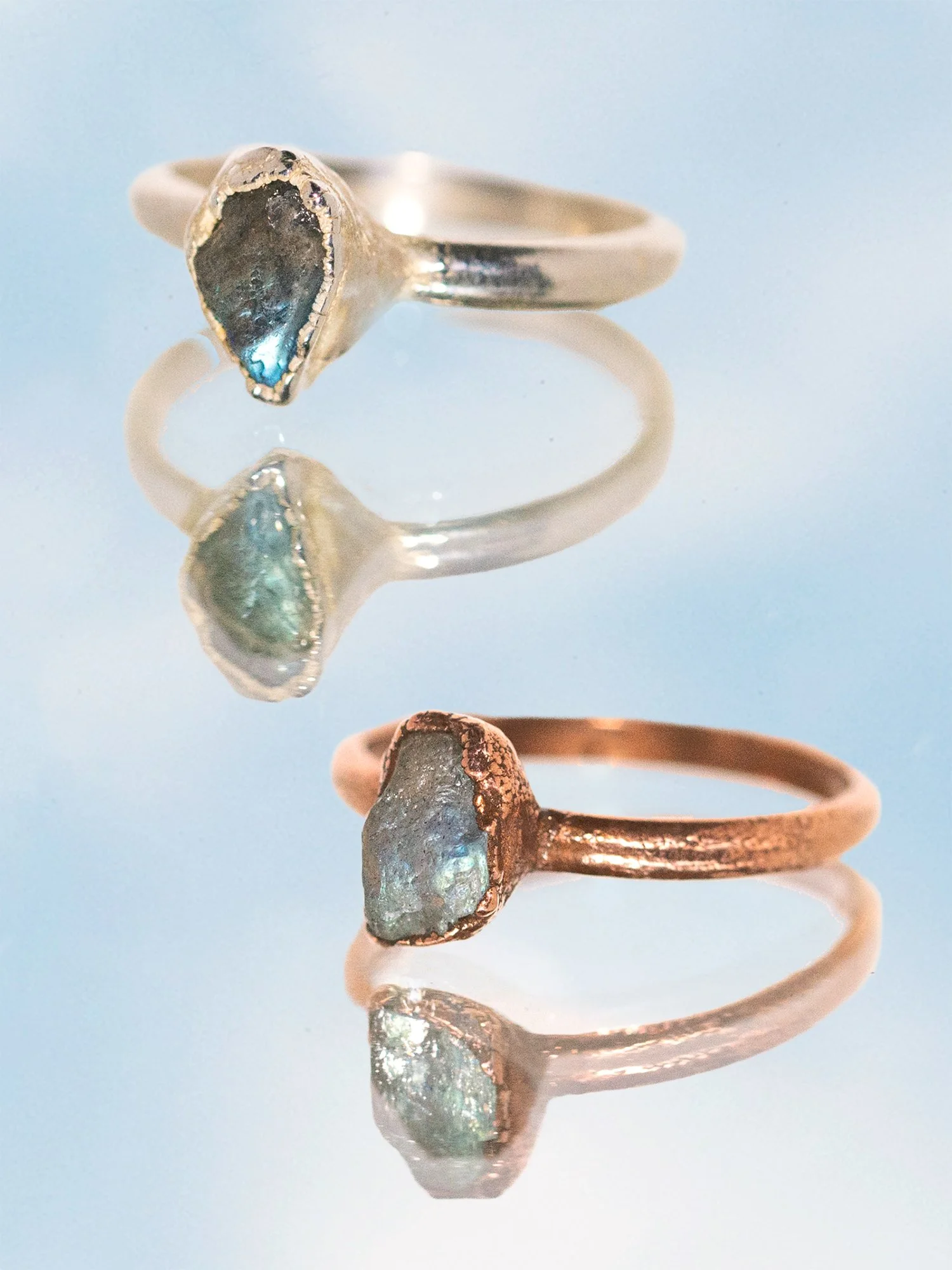 Raw Labradorite Ring