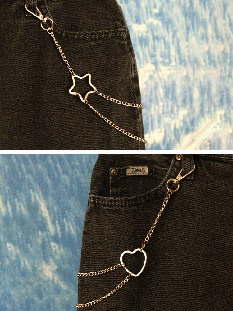 SHOOTING STAR OR HEART BELT CHAIN