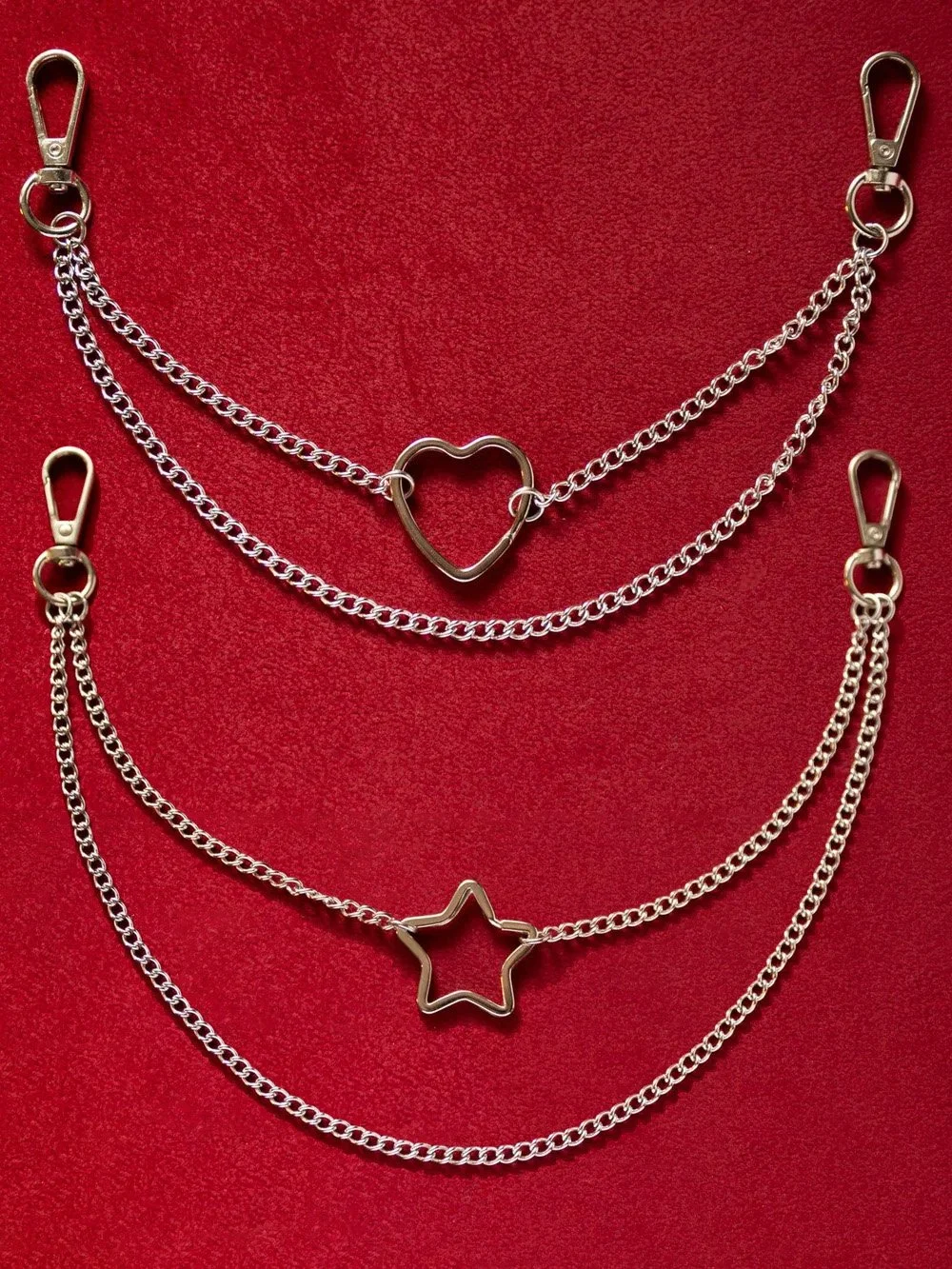 FLOATING STAR OR HEART BELT CHAIN