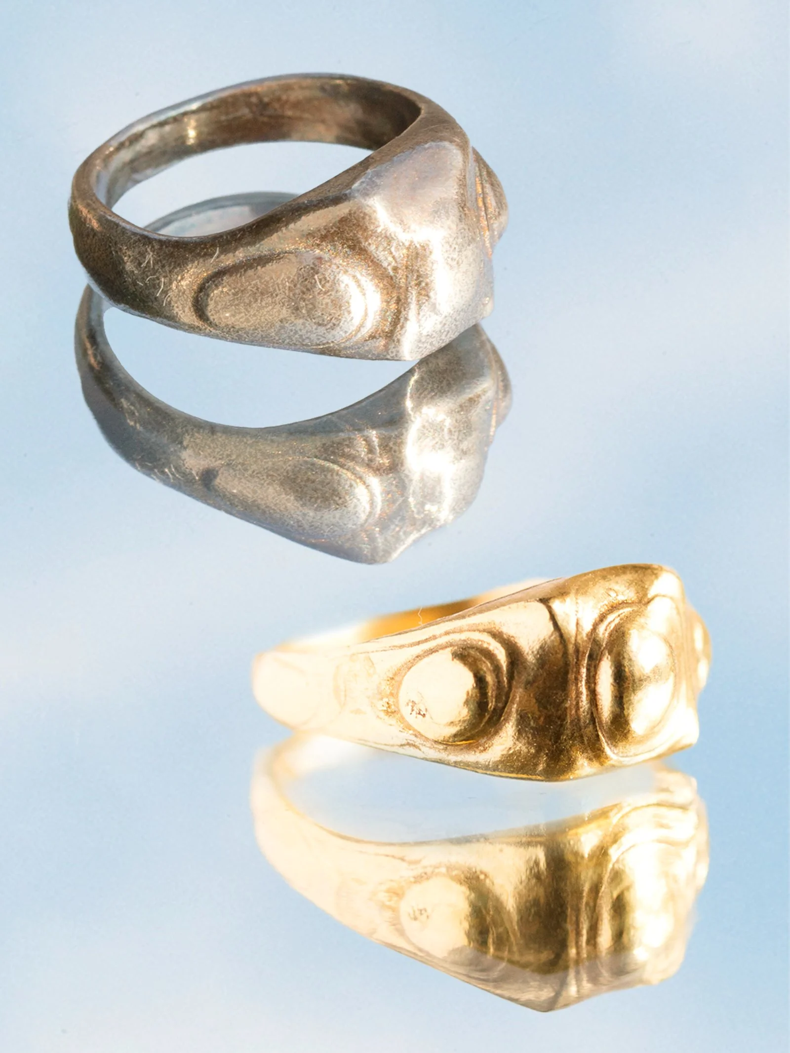 Freeform Signet Ring #2 in Silver or Brass