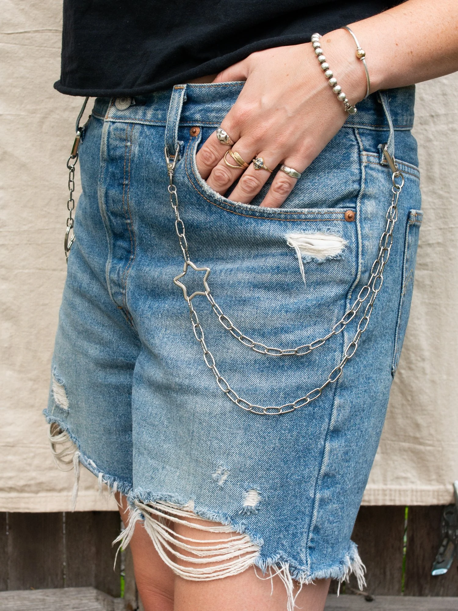 SHOOTING CHARM BELT CHAIN ✸ LONG LINK