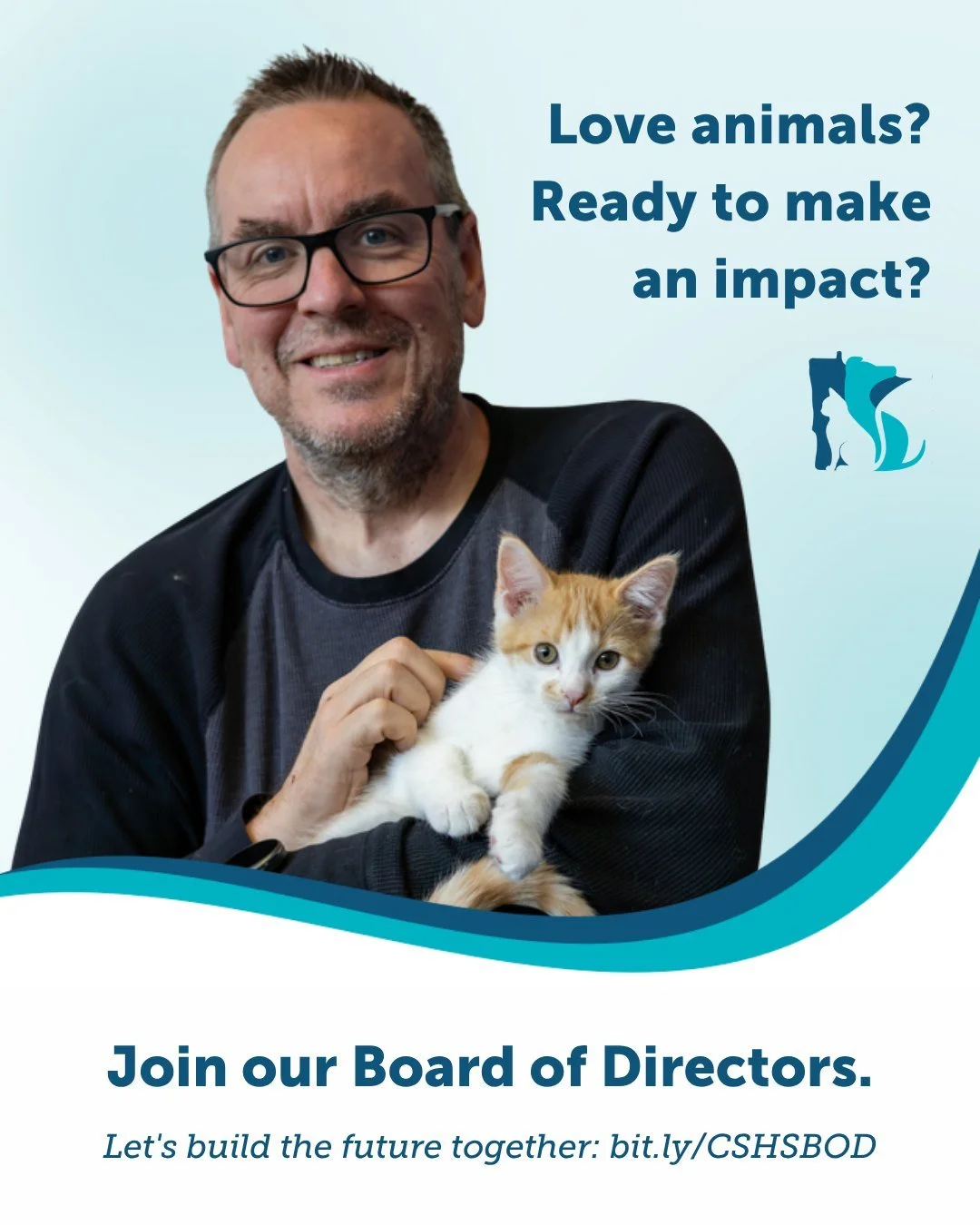 Help us drive the future of Carver Scott Humane Society! 🐾

We are looking for passionate, active leaders to join our Board of Directors during a massive period of growth.

If you&rsquo;re ready to roll up your sleeves, help us fundraise, and advoca