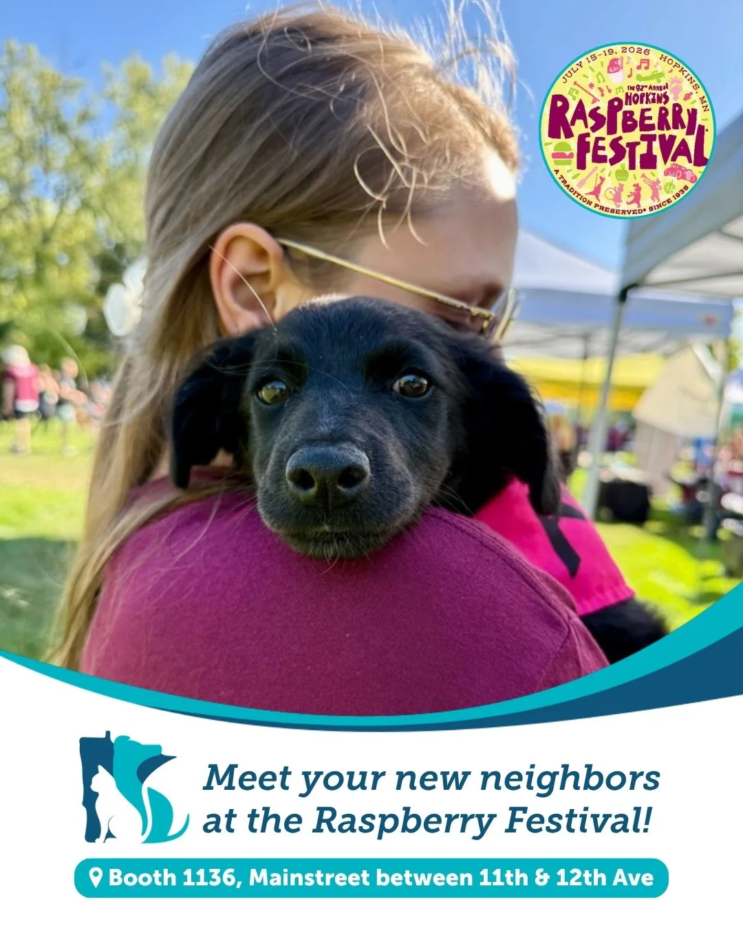 Hey, Hopkins! 👋 We&rsquo;re officially moving to the neighborhood soon, and we can&rsquo;t wait to meet our new neighbors!

Come kick off the weekend with us at the Hopkins Raspberry Festival tomorrow, Saturday, July 18th! While we won't have adopta