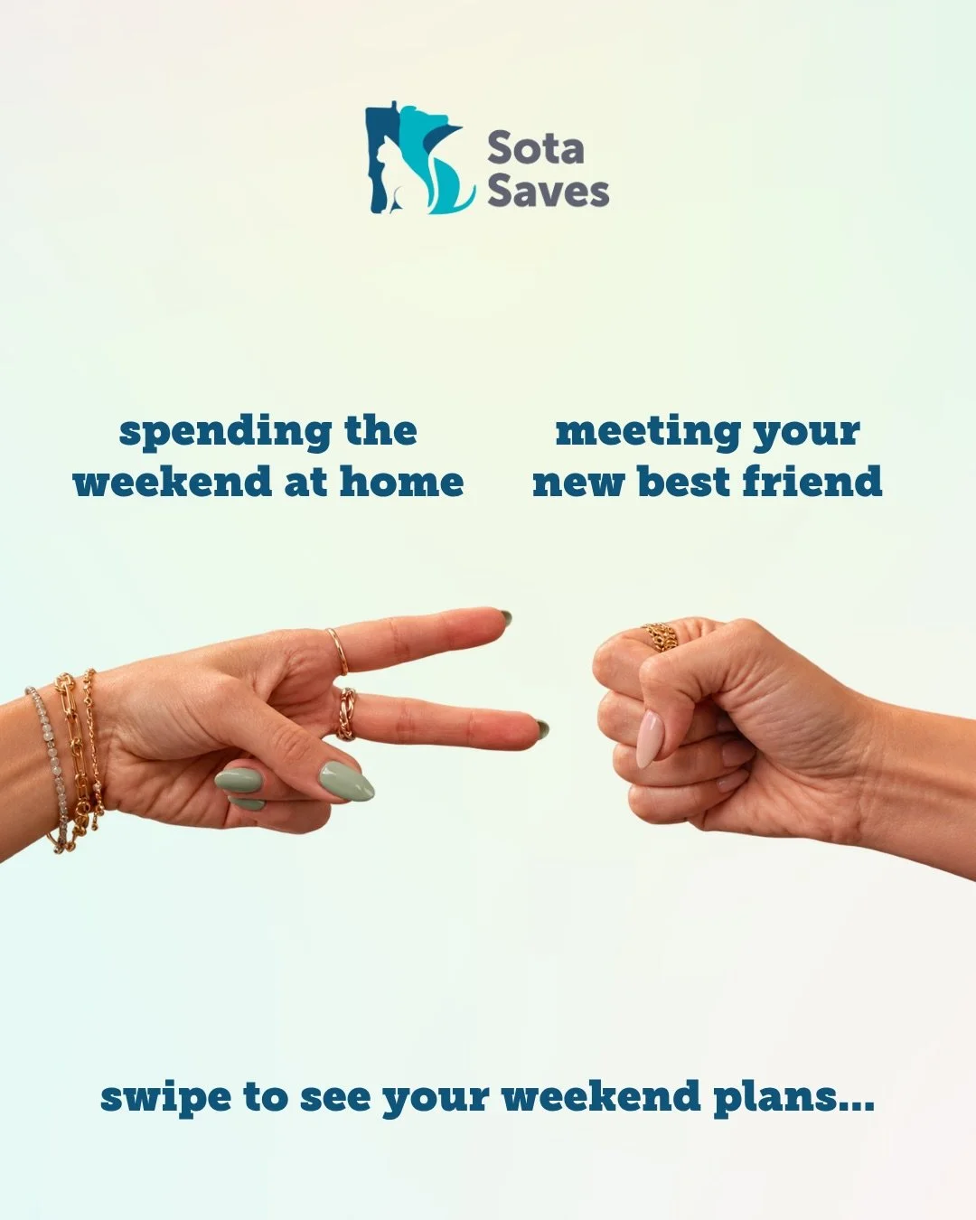 Rock, paper, scissors... shoot! ✂️🪨📄

Oops, looks like you lost! That means you HAVE to come hang out with us this weekend. (Okay, fine, we were going to invite you anyway!)

You betcha we&rsquo;ve got huge plans today:

🐱 Cat &amp; Kitten Meet &a