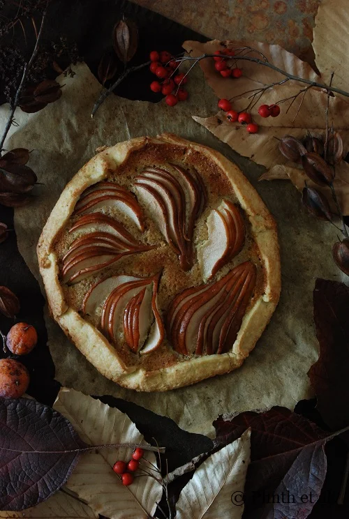 Holiday Fruit Desserts: Pear Hazelnut Frangipane Galette