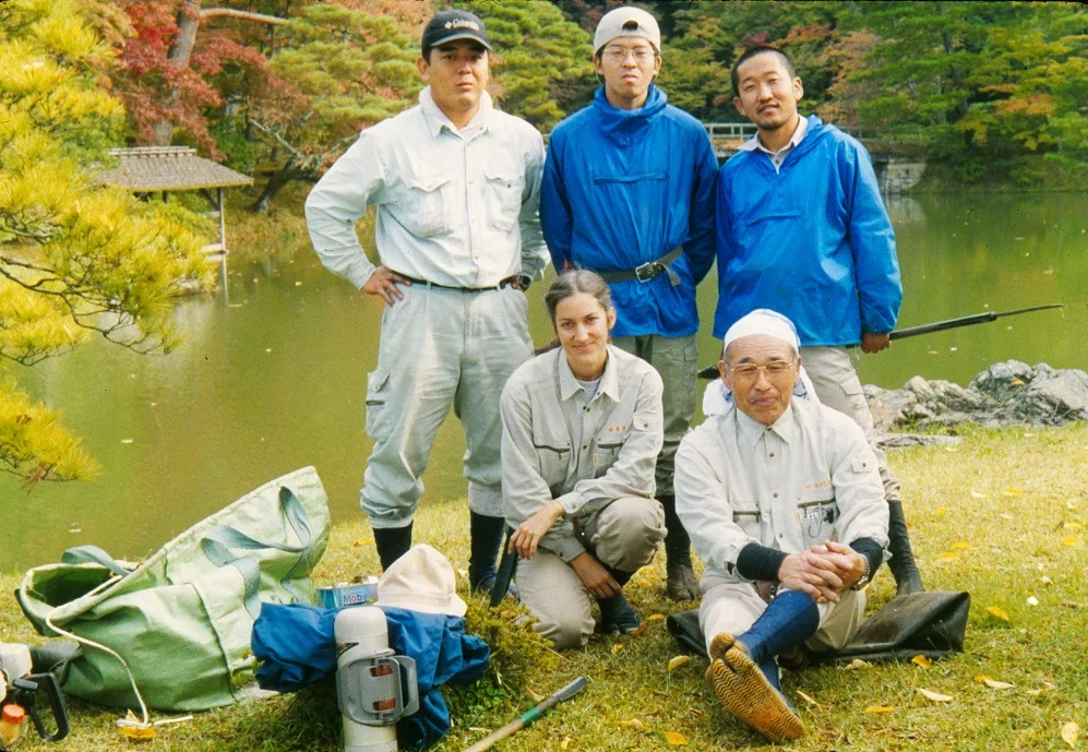 Leslie with the Shuga group in Kyoto, Japan.