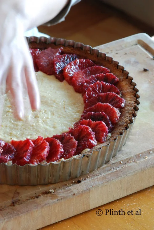 Blood Orange Almond Tart