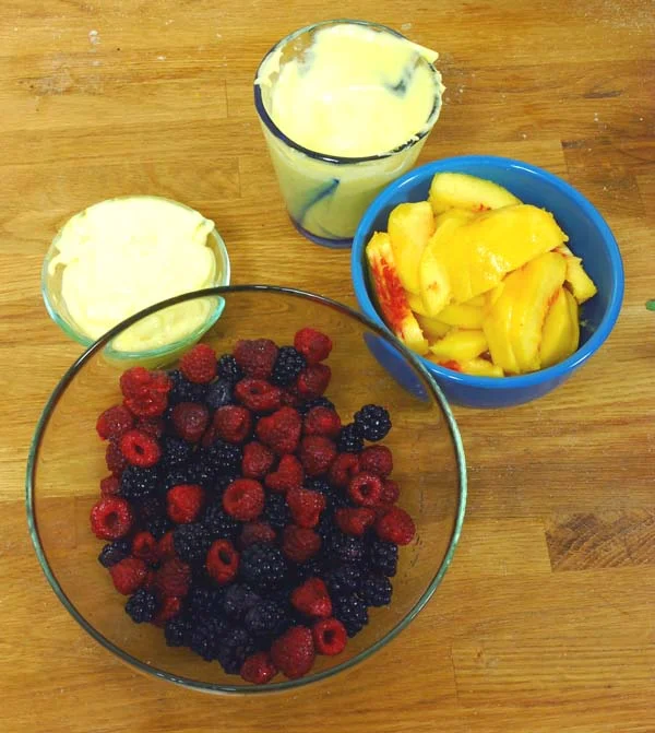 Summertime Recipes: Fresh Summer Berries and Peaches with Sabayon
