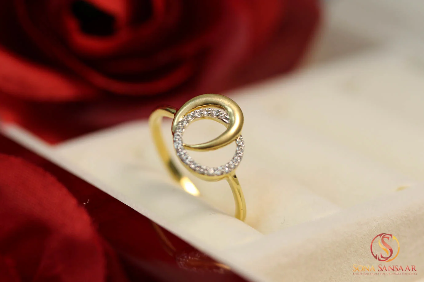 Double Round Diamond Cocktail Ring