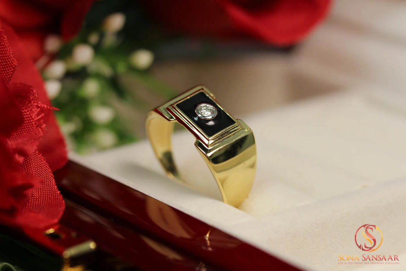 Diamond Black Dress Ring