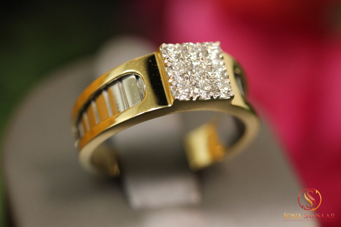 Nine Stone Diamond Ring