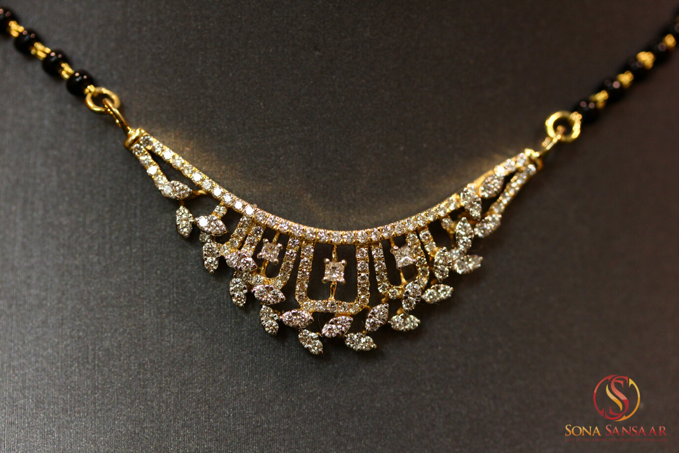 Fancy Shaped Diamond Mangalsutra 