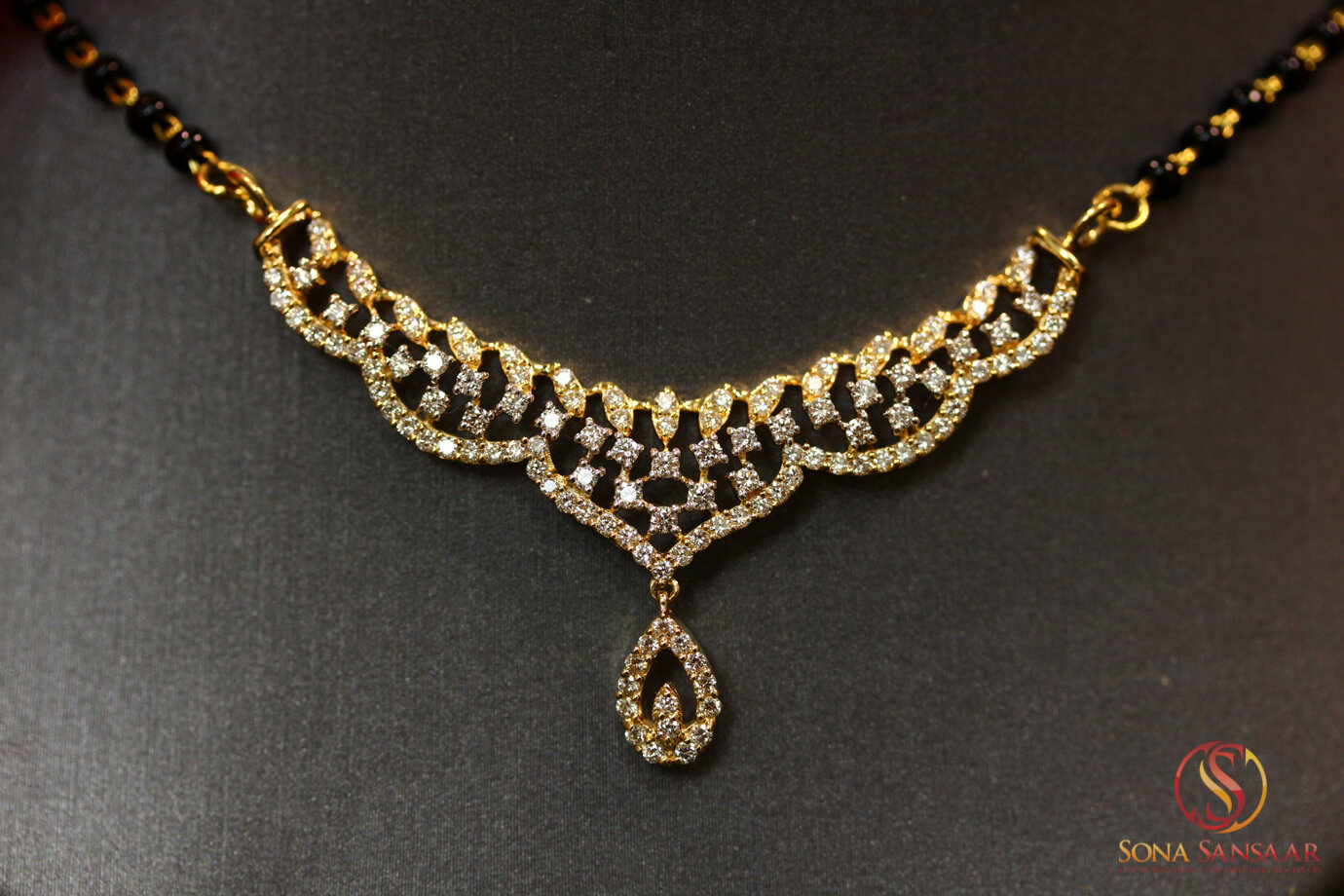 Broad Fancy Diamond Mangalsutra