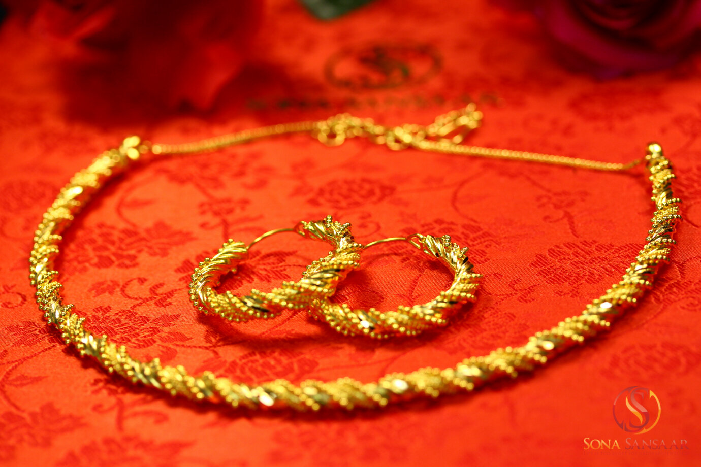 Twisted Rawa Design Necklace Set 