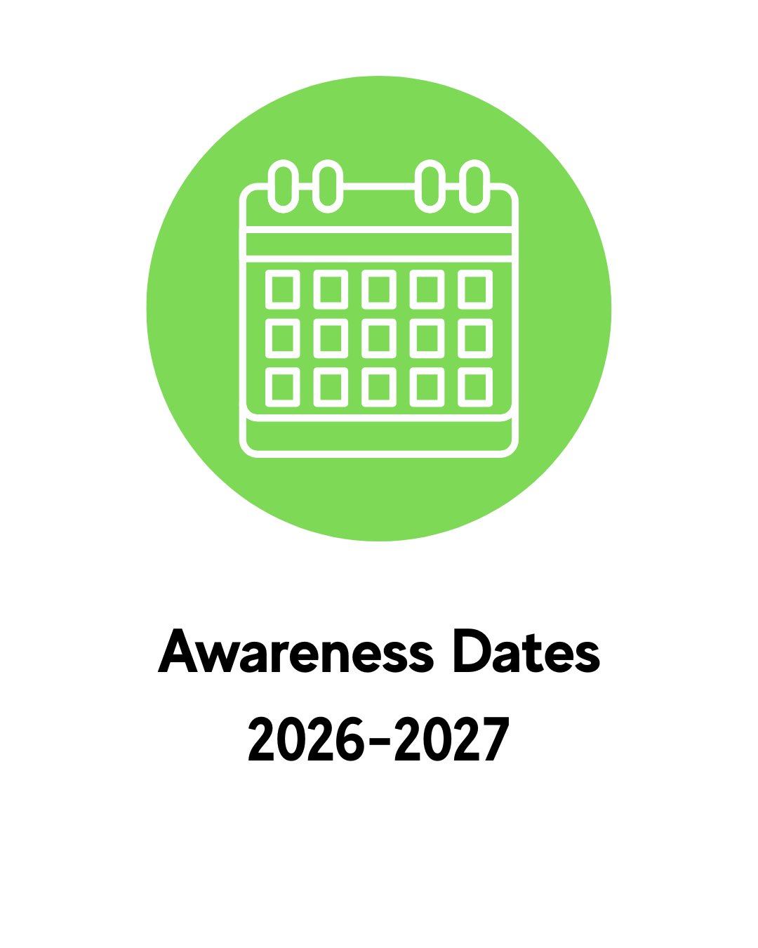 Awareness Dates graphic 26-27