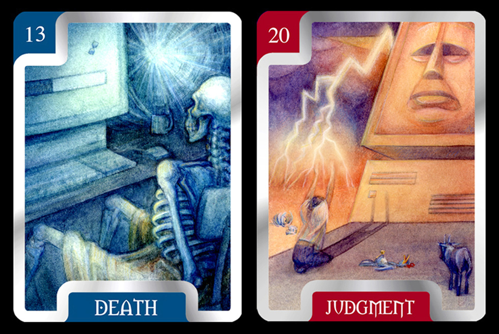 Digital Tarot Cards for an Oracle Installation