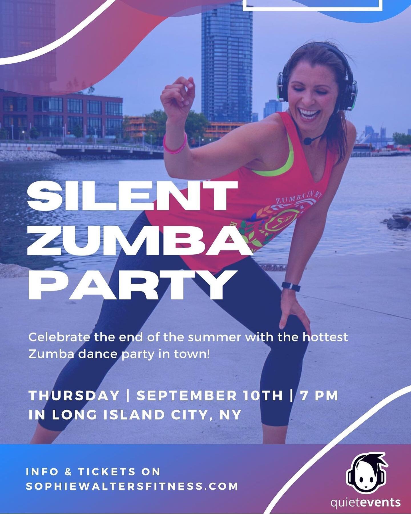 Who is ready for Silent Zumba?! 💃🏻 Join me this week for an outdoor &amp; in-person Zumba class in Long Island City! Tickets available on SophieWaltersFitness.com A disinfected wireless headphone will be provided. Mask are mandatory 😷 Limited spot