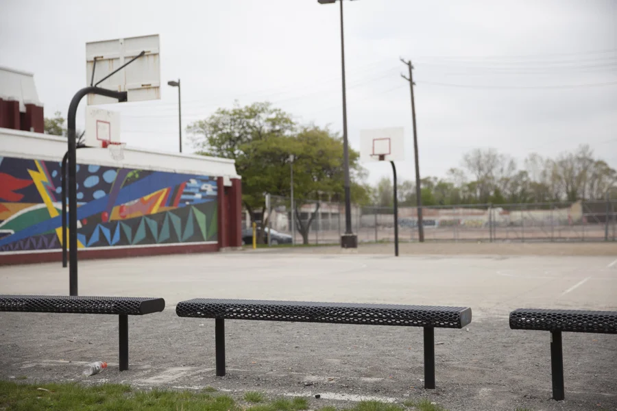 Phoenix Academy’s playground and basketball courts were recently updated. The school will close its doors permanently at the end of the school year according to the EAA, who is in charge of this school and others under emergency management by the State of Michigan.