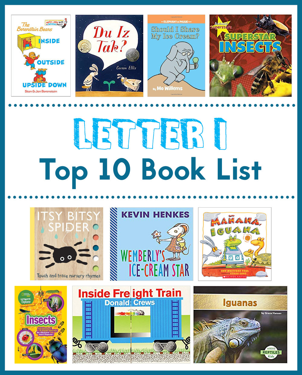 Letter I Top 10 Book List — ABC See, Hear, Do