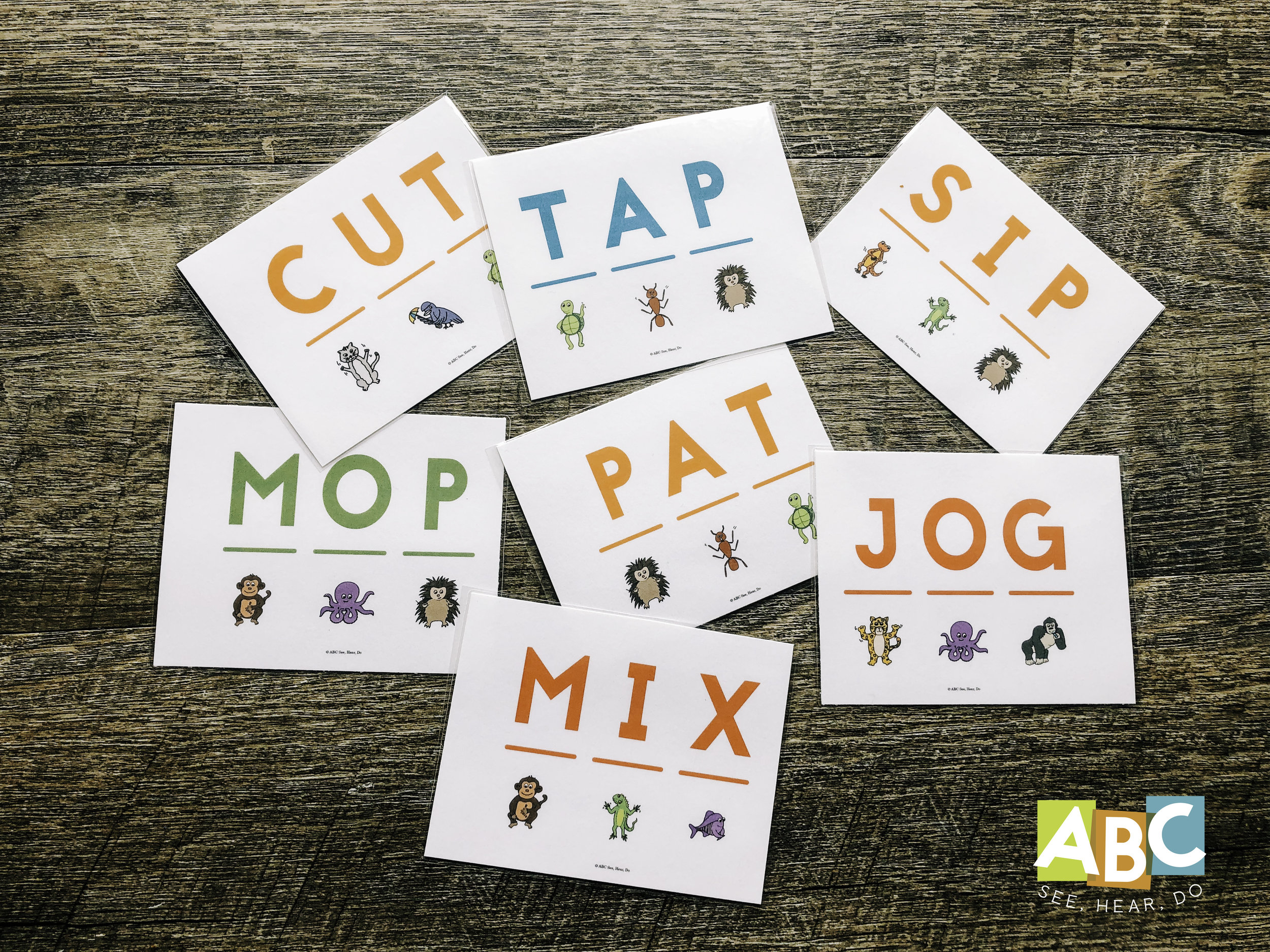 Nine Ideas for Using the CVC Flashcards — ABC See, Hear, Do