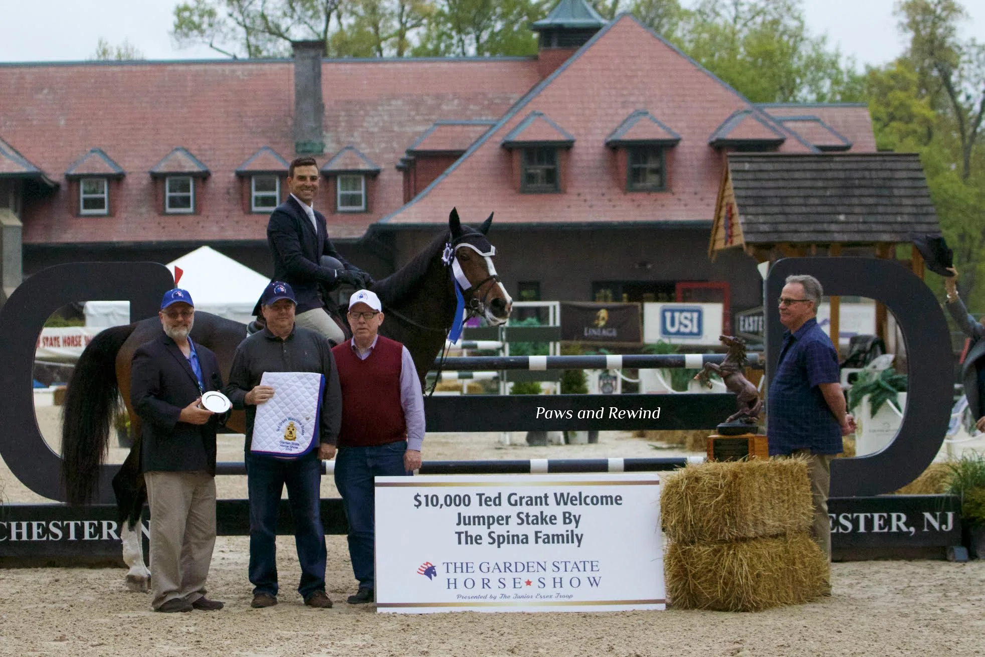 Michael Desiderio with Allan and Steve Spina and the Grant brothers. Photo by Paws and Rewind