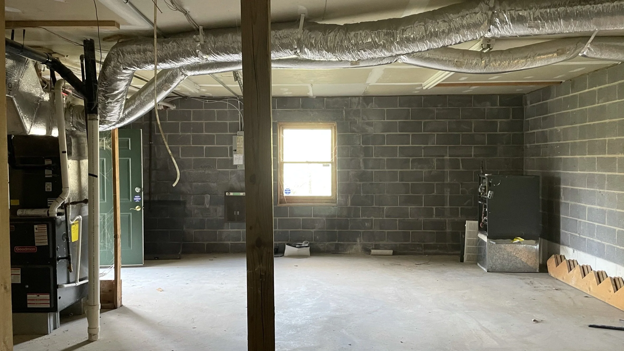 Unfinished Blowing Rock Basement