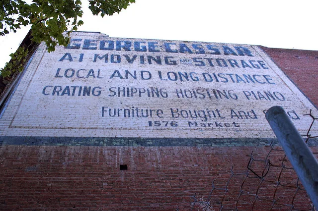 I love how the paint is weeping off this sign. 1576 Market July 2011
