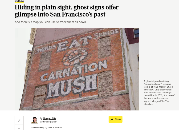 The San Francisco Standard, Hiding in plain sight, ghost signs offer glimpse into San Francisco’s past, 2023