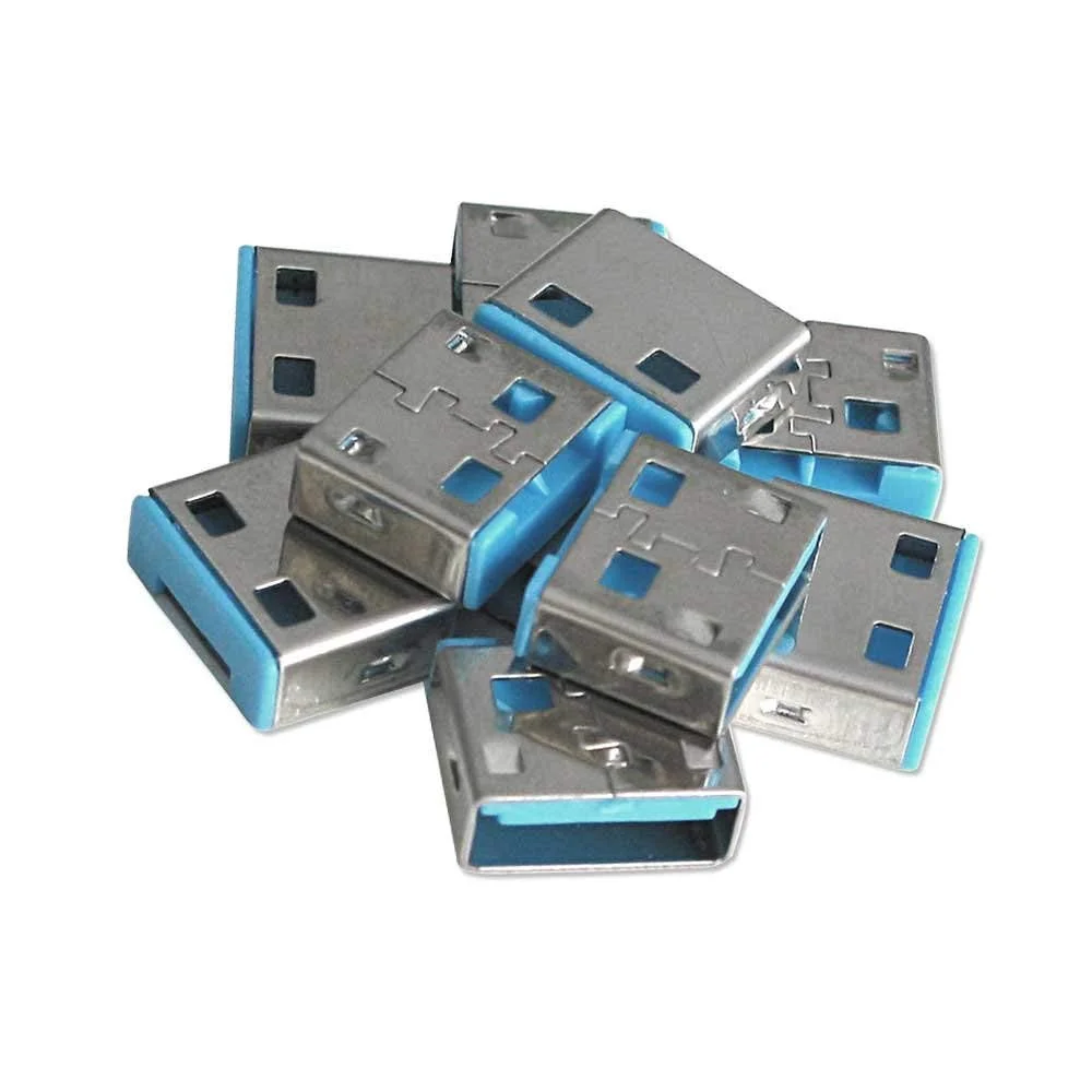 Lindy USB Port Blocker - Pack of 10 - Blue 40462