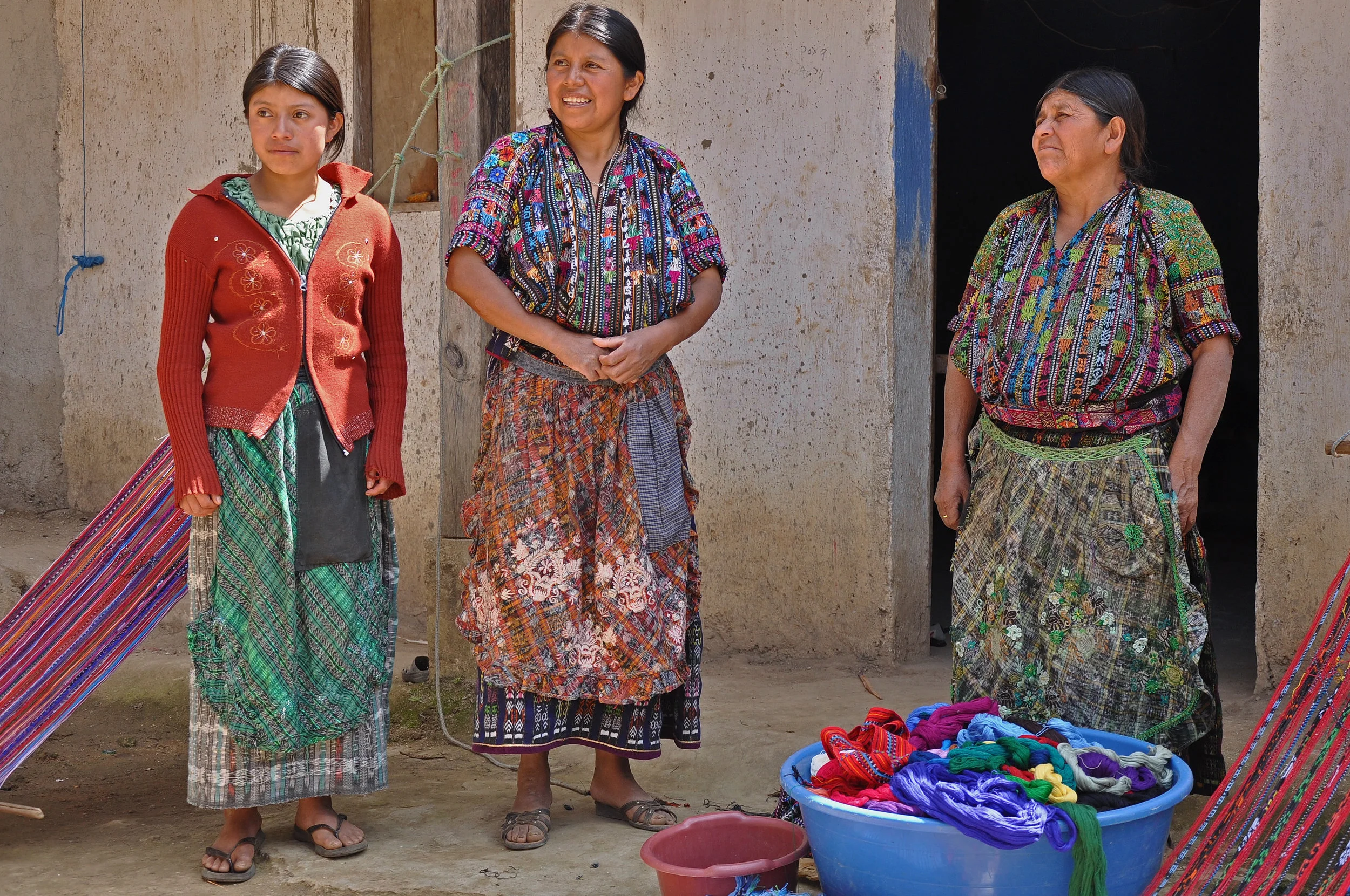 Artisans Josefa, Marcela, and Paula