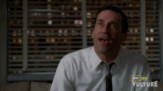 Millennials, here’s Don Draper lecturing you on your place in the office, which he has to do because you keep asking for all this extra shit that his generation never got — or at least that’s the writers’ Narrative. Our Counter Narrative begins: “In 2008…”